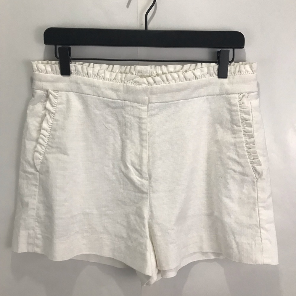 J.Crew Ruffle white shorts - Picture 2 of 6